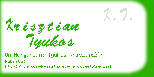 krisztian tyukos business card